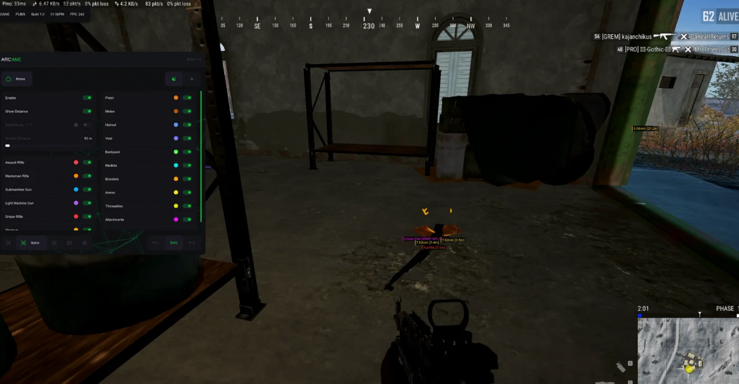 Hack Arcane cheats PUBG PC